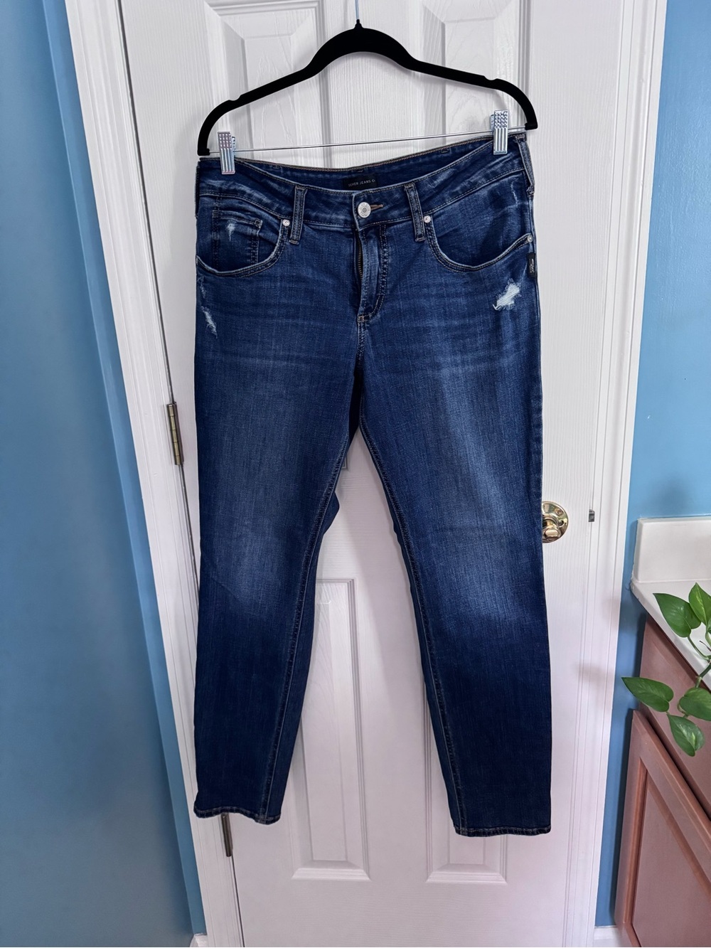 Silver Jeans Dark Blue Skinny Stretch Denim